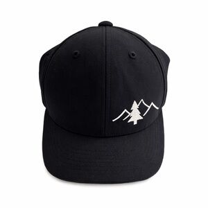 Black Mountain & Pine Tree Embroidered Baseball Cap Adjustable Hat